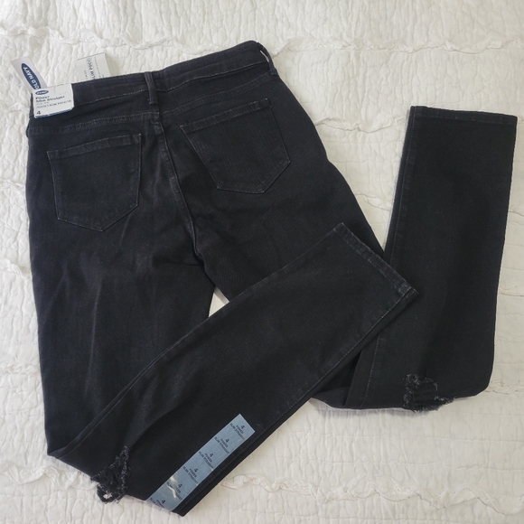 Old Navy Power Slim Straight High Rise Secret Slim Pockets Jeans 4 Black NWT - Picture 10 of 15